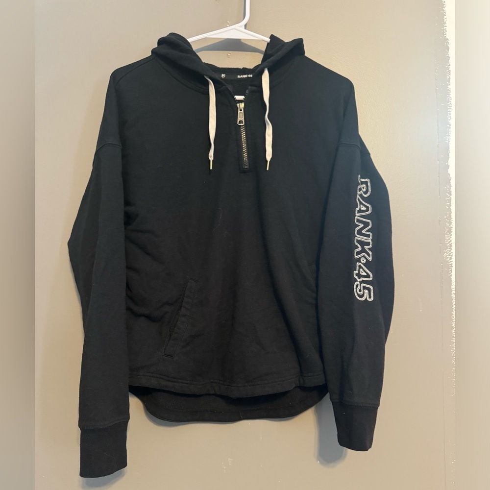 Black RANK45 Hoodie